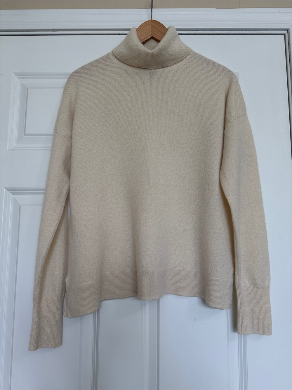Cashmere Turtleneck Sweater XL Beige Neutral Halogen